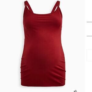 Torrid Maternity Nursing Breastfeeding Womens Large 12 Tank Top Soft Red Cami